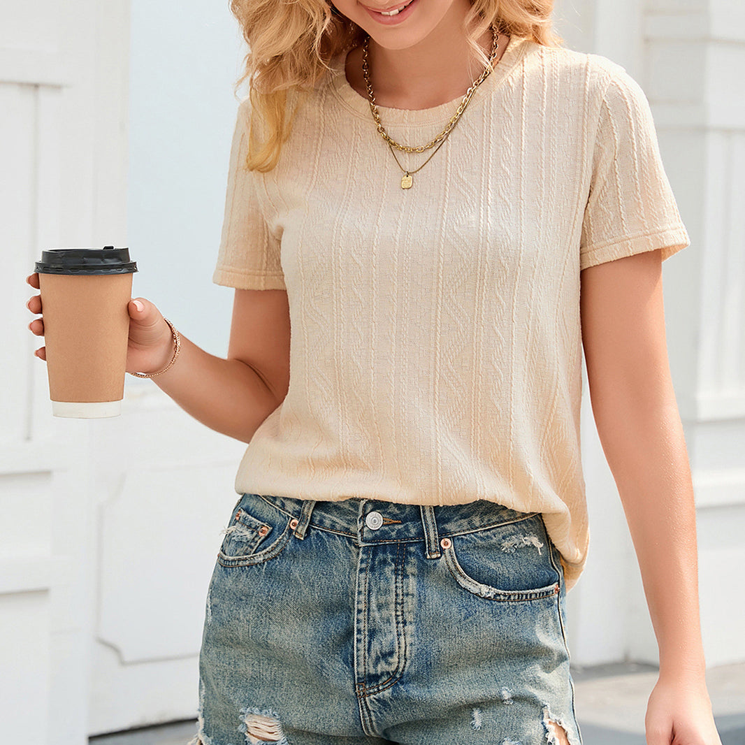 Women's Fashion Short Sleeve Elegant Top - Product upscale