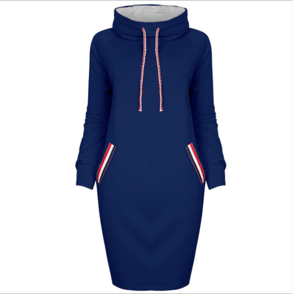 Ladies Winter Hooded Dresses Women Dress - Product upscale