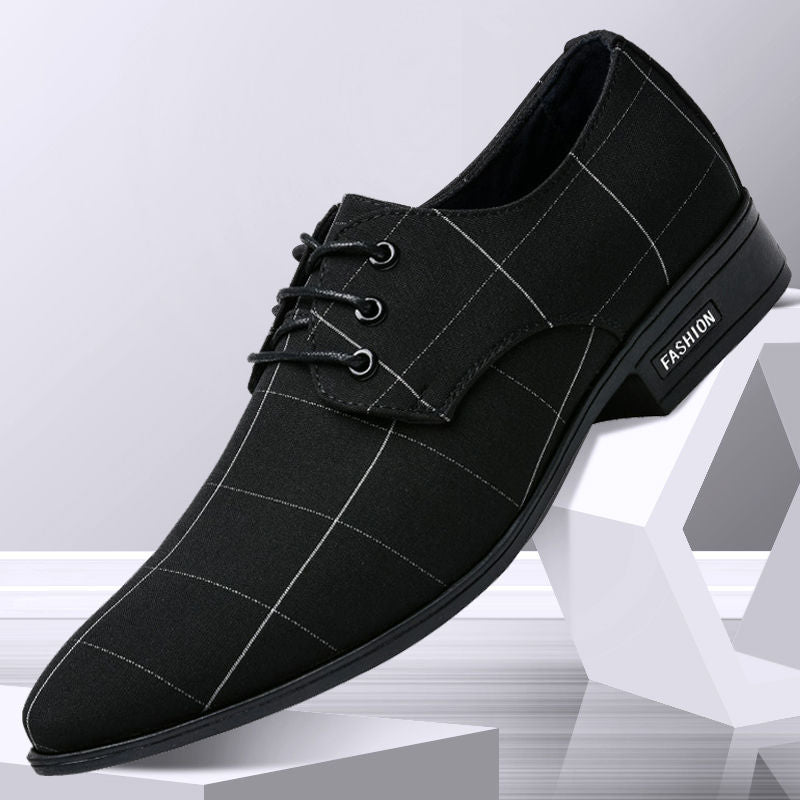 Mens Shoes Men Dress Shoes Leather Breathable Leisure Business Canvas Formal Shoes - Product upscale