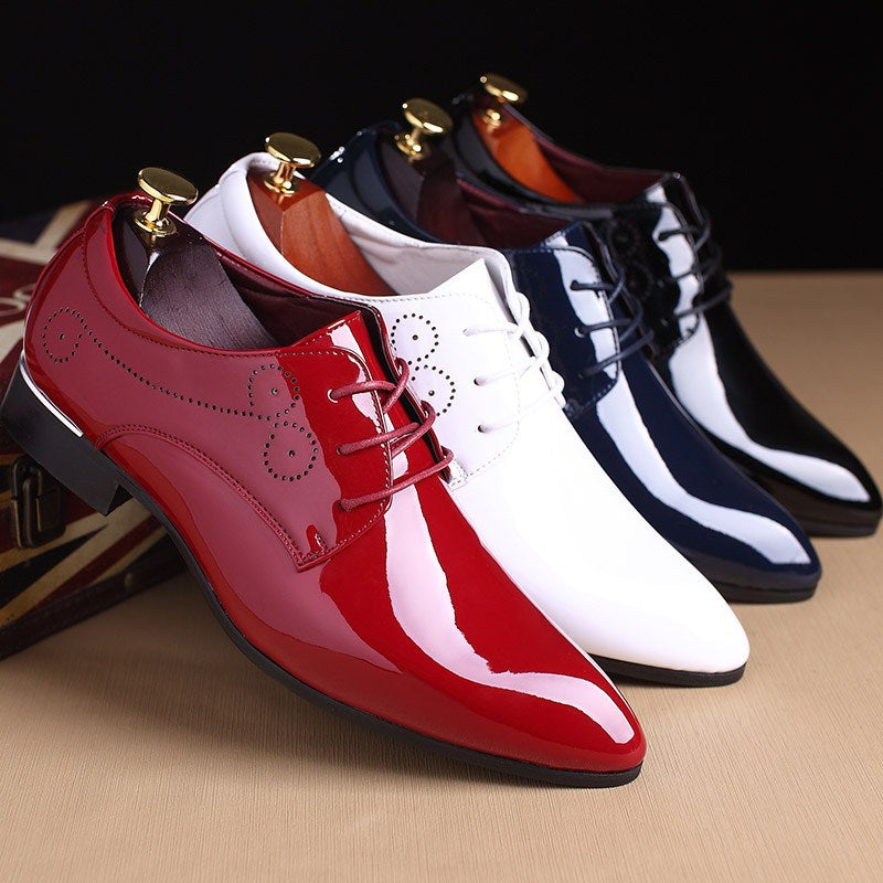 Men Leather Shoes Men Business Casual Dress Shoes - Product upscale