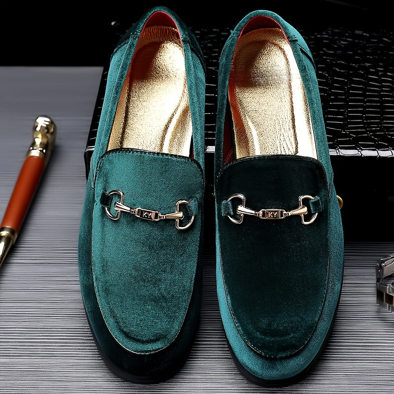 Men's Corduroy Horsebit Loafer Shoes, Casual Non-slip Slip On Shoes, Men's Shoes, Spring And Summer