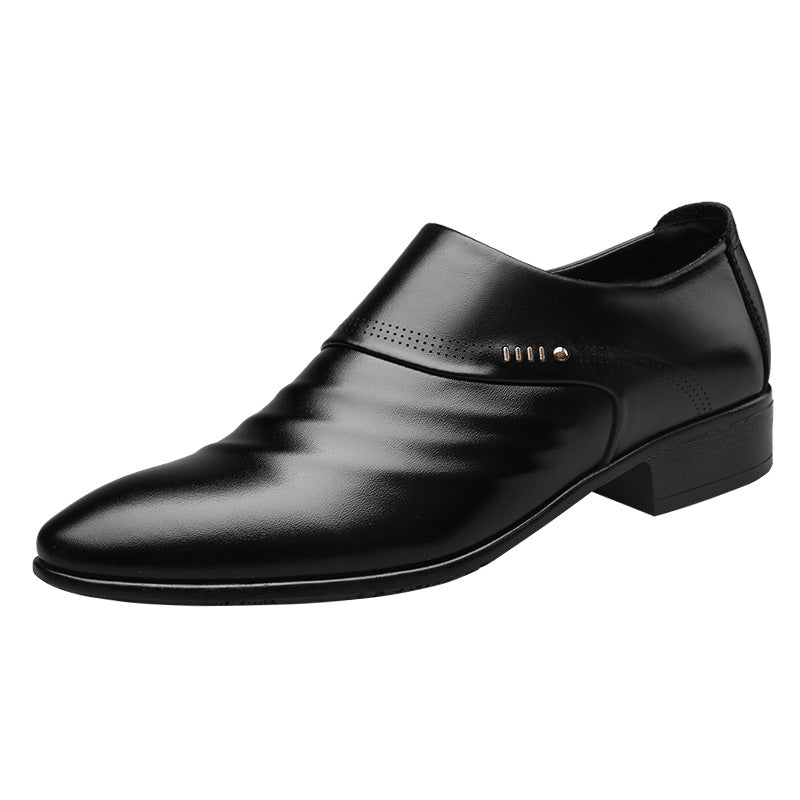Casual pointed toe shoes men leather shoes men - Product upscale