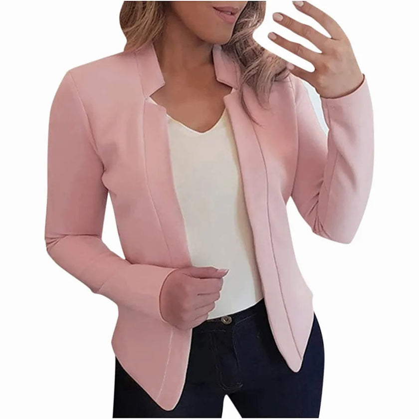 2023 Autumn Winter new style women clothes small suit solid color cardigan - Product upscale 