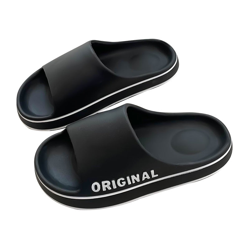 Men Trend New Summer Slippers EVA Soft Bottom Cloud Slides Light Beach Shoes Male Suitable Indoor and Outdoor - Product upscale