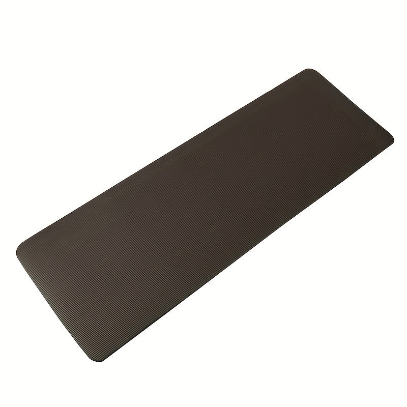 1pc Solid Color 0.8cm/0.31in Thick Yoga Mat With Carry Strap