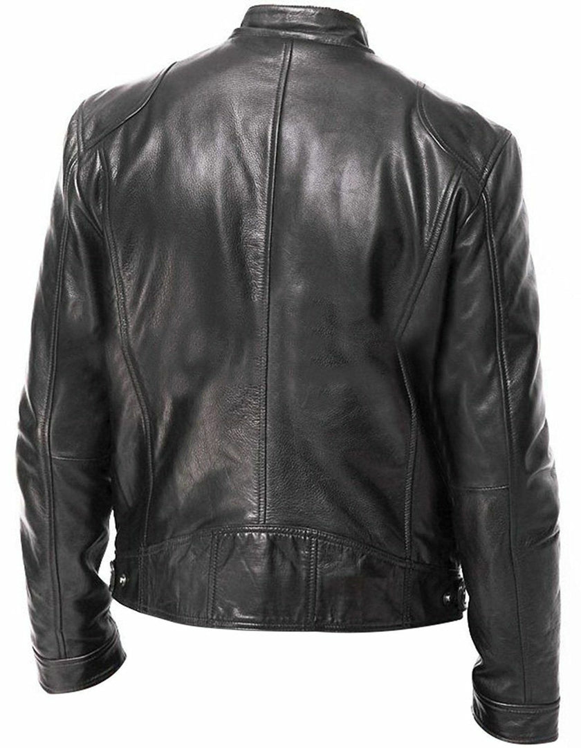 PU Leather Jacket Slim Leather Jacket - Product upscale 