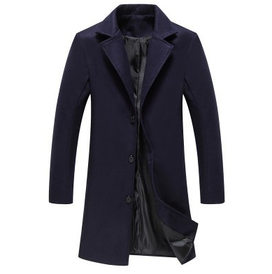 2021 Autumn And Winter New Mens Solid Color Casual Business Woolen Coats - Product upscale 