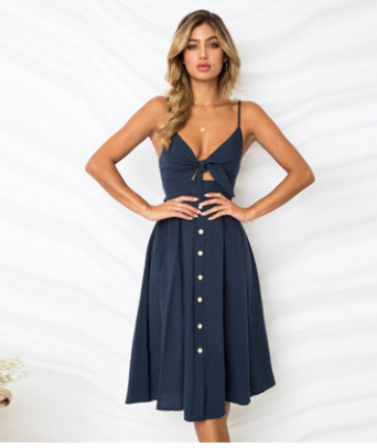 Women Summer Dresses Sleeveless Backless Strap Long Close-fitting Sheath Female Party Evening Dresses Vestidos - Product upscale 