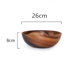 Acacia wooden bowl tableware - Product upscale 