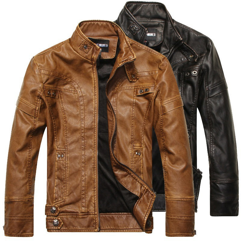 Motorcycle leather jacket - Product upscale 