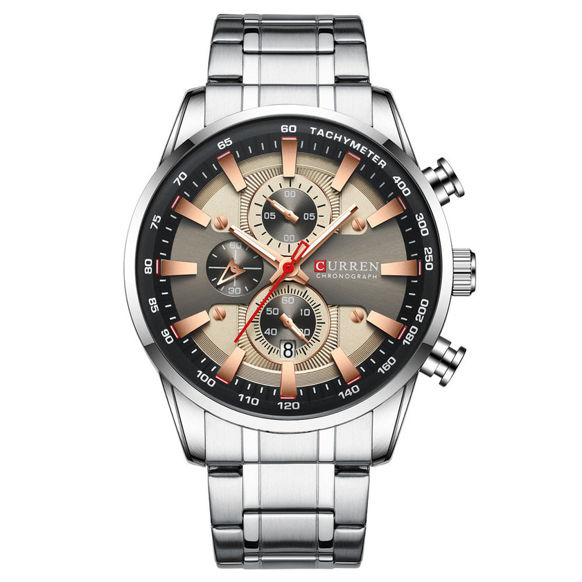 Mens Watch Waterproof Quartz Watch Six-Hand - Product upscale 
