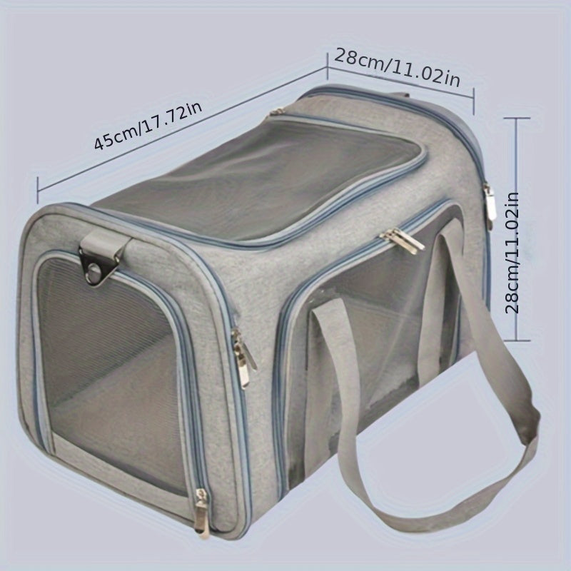 Portable Pet Carrier for Large Cats and Dogs - Comfortable and Secure Travel Bag for Puppies and Kittens