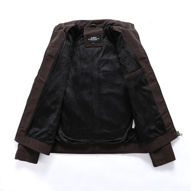 Men Leather Jacket - Product upscale 