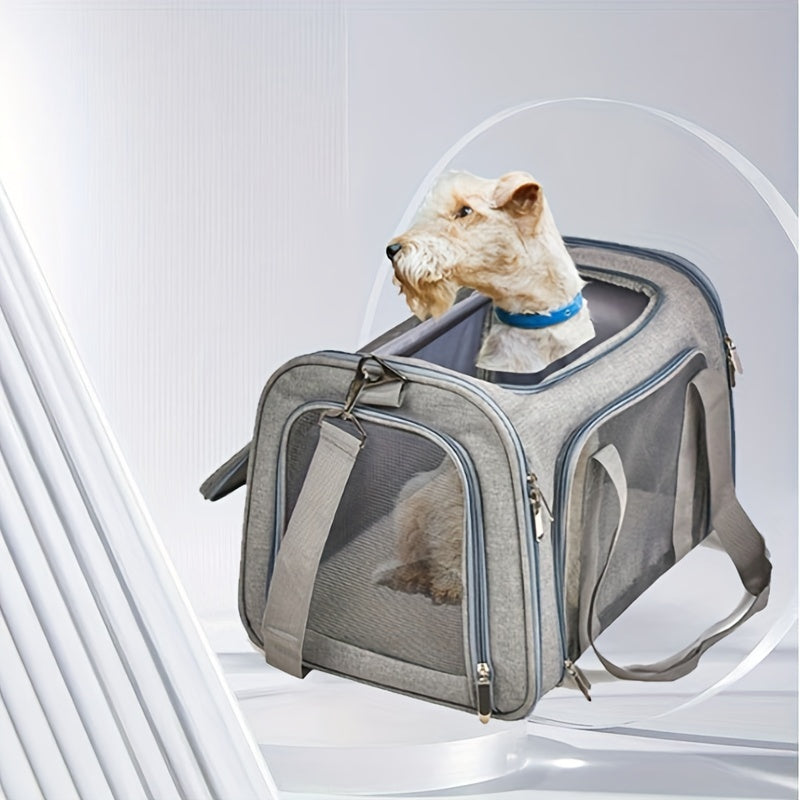 Portable Pet Carrier for Large Cats and Dogs - Comfortable and Secure Travel Bag for Puppies and Kittens