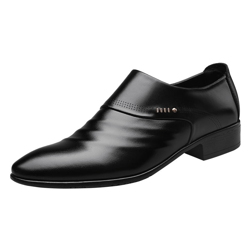 Casual pointed toe shoes men leather shoes men - Product upscale 
