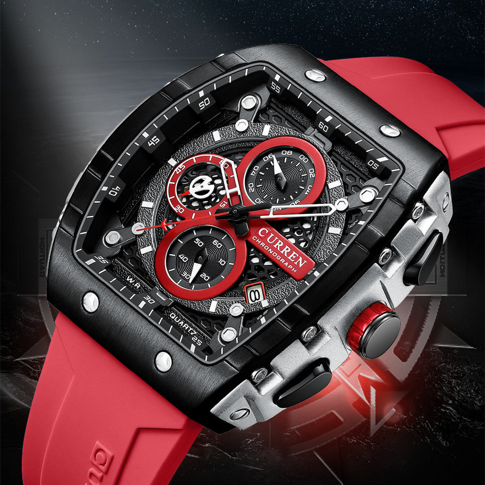 Men's Six-pin Quartz Tape Men's Watch - Product upscale 
