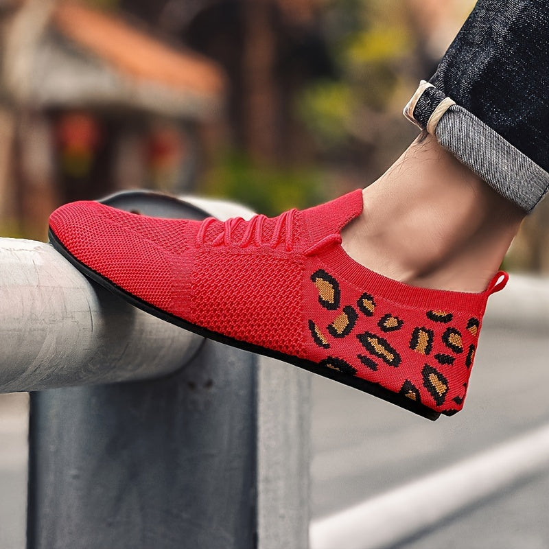 Men's Solid Colour Slip On Sock Loafer Shoes, Comfy Non Slip Durable Rubber Sole Sneakers For Men's Outdoor Activities