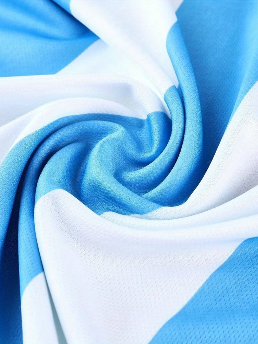 Soccer Jerseys For Boys, Argentina Jersey Kids Football Sweatsuit Youth Jerseys Gift Outfits 3pcs Set ( With Socks)
