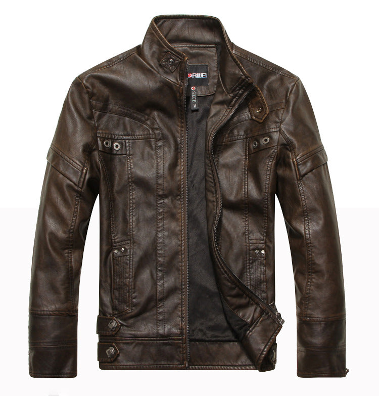 Motorcycle leather jacket - Product upscale 