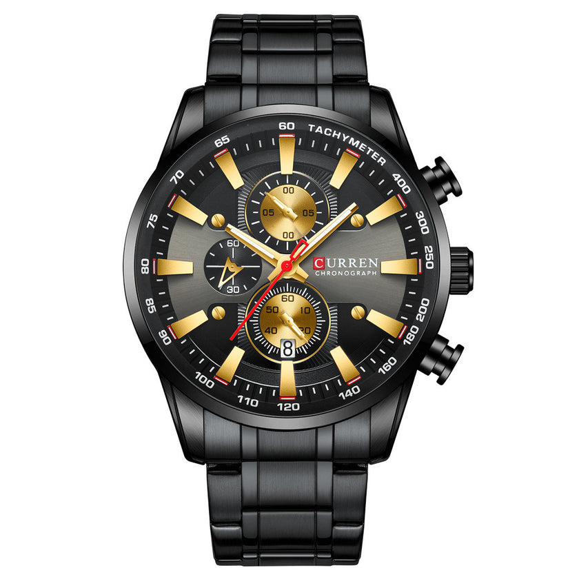 Mens Watch Waterproof Quartz Watch Six-Hand - Product upscale 