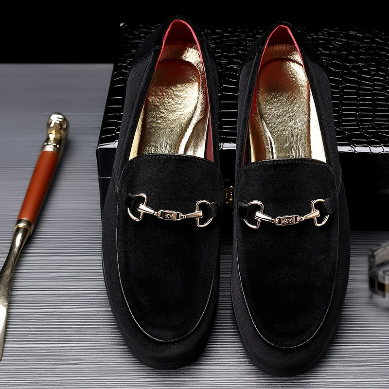 Men's Corduroy Horsebit Loafer Shoes, Casual Non-slip Slip On Shoes, Men's Shoes, Spring And Summer