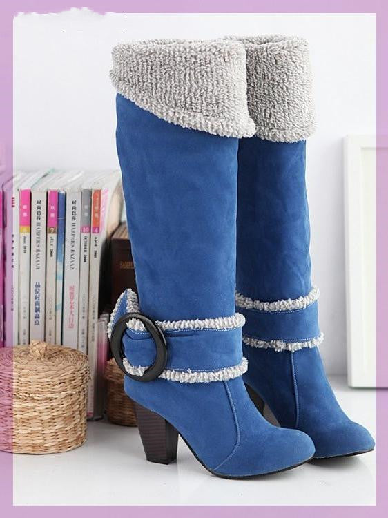 Womens Boots Shoes High Heeled Knee High Boots - Product upscale 