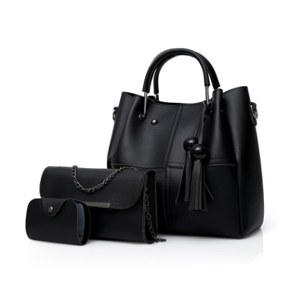 European and American fashion single shoulder Messenger bag ladies three-piece tassels mother bag - Product upscale 