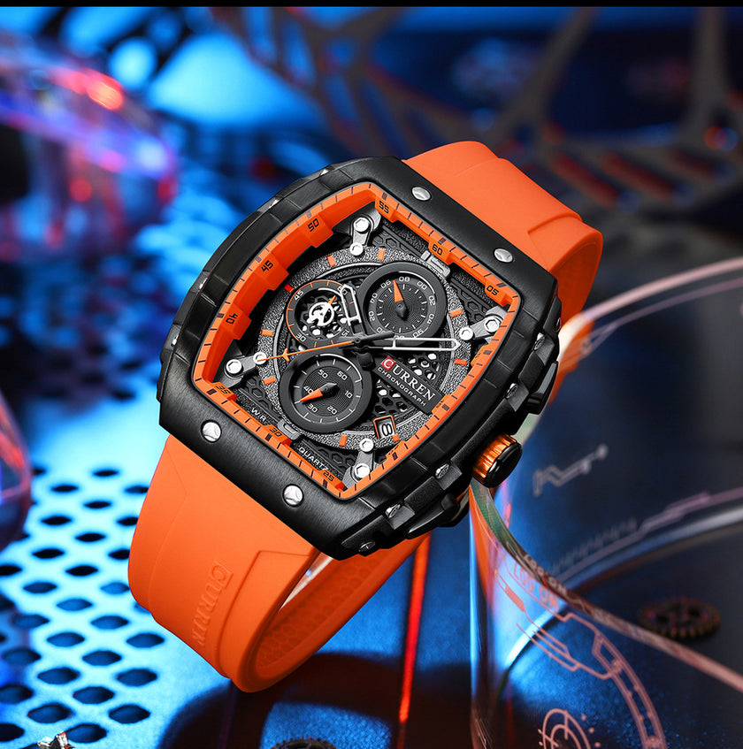 Men's Six-pin Quartz Tape Men's Watch - Product upscale 