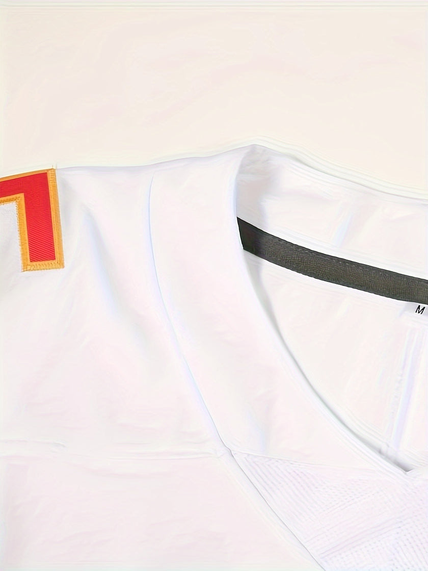 Men's Classic #15 White American Football Jersey : V-neck Embroidery Breathable  Sports Uniform For Training Competition - Product upscale 