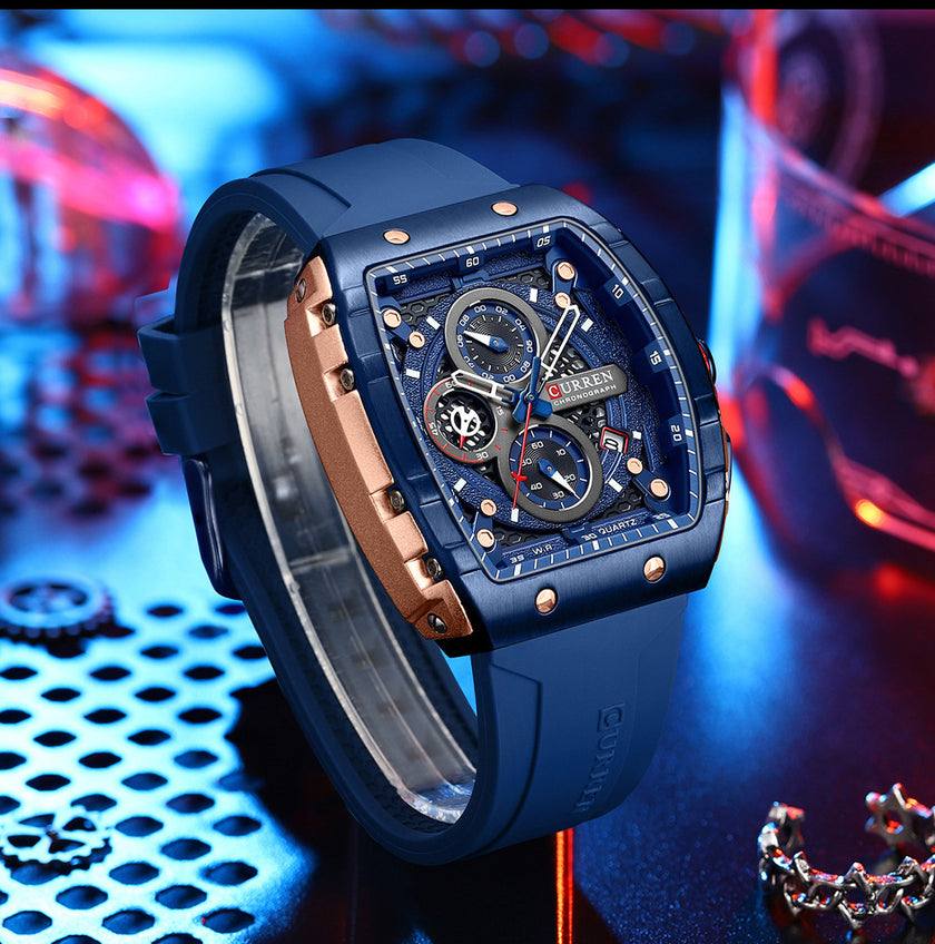 Men's Six-pin Quartz Tape Men's Watch - Product upscale 