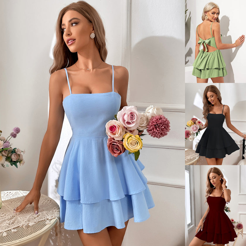 Women's Bow Bandage Slip Dress - Product upscale 