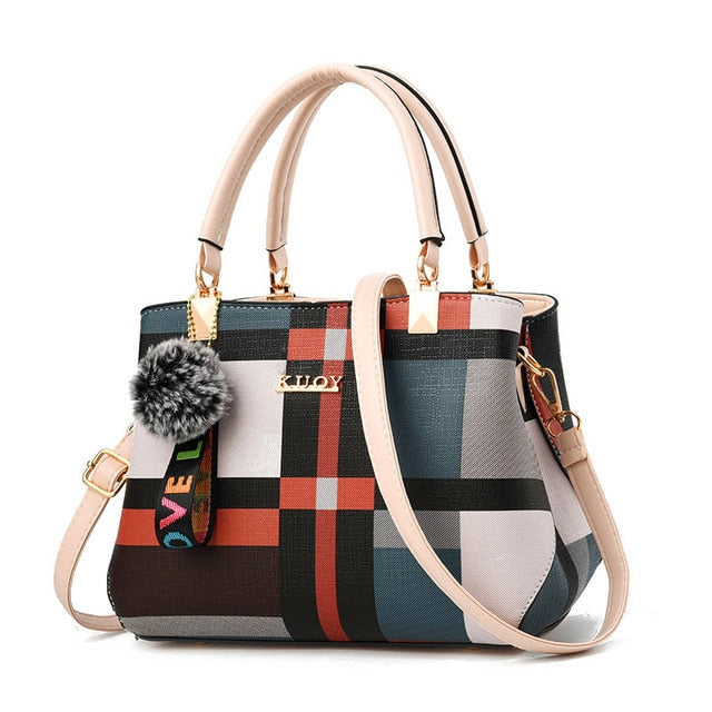 Women New Luxury Handbag  Stitching Wild Messenger Bags Designer Brand Plaid Shoulder Bag Ladies Totes - Product upscale 