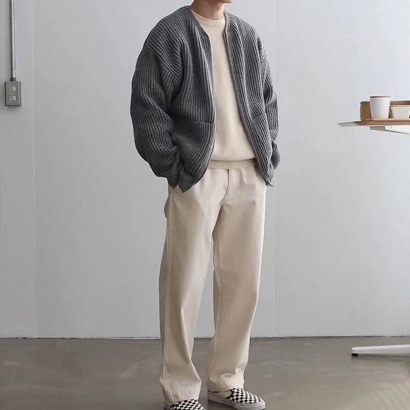 Fashion Trendy Ins Trendy Knitted Cardigan Men's Sweater - Product upscale 