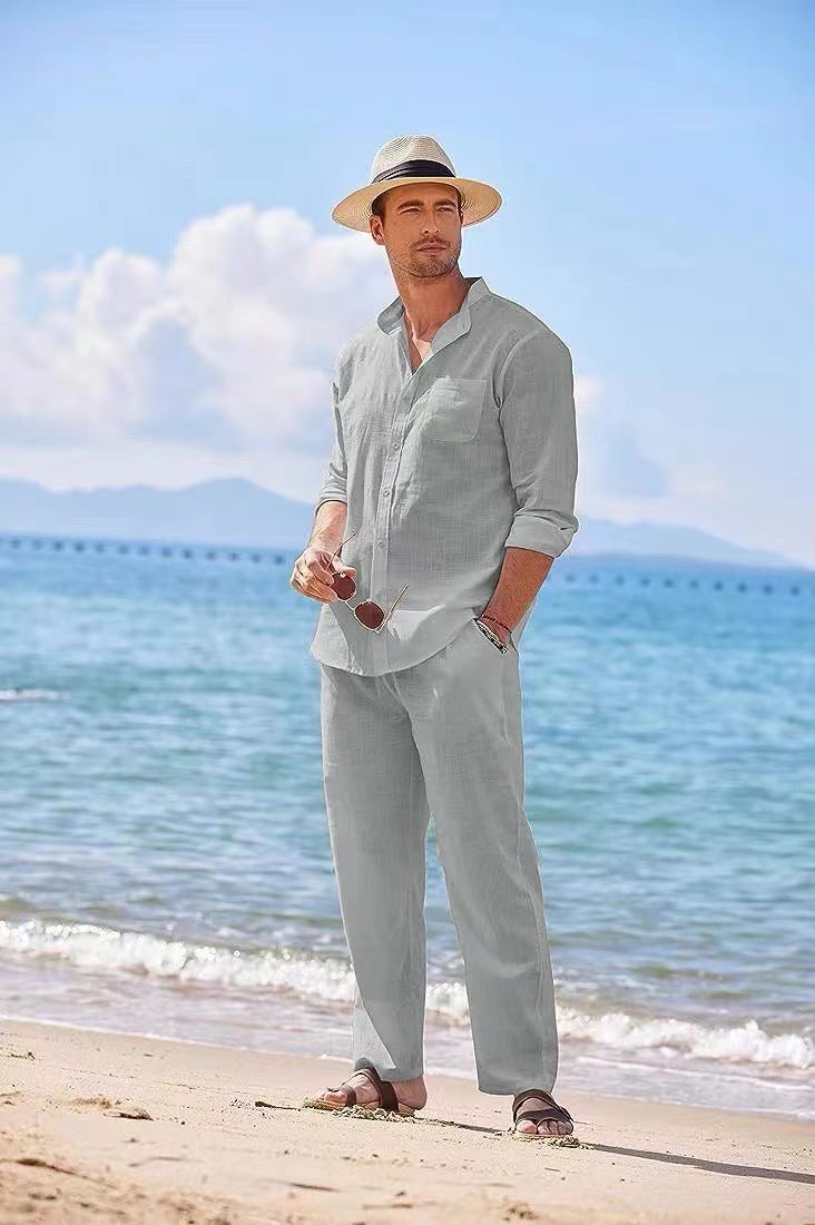 European And American Sports Suit Men's Beach Casual Loose - Product upscale 