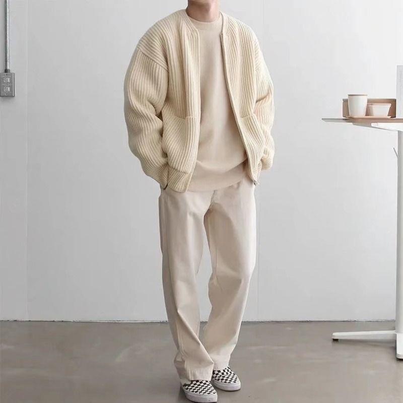Fashion Trendy Ins Trendy Knitted Cardigan Men's Sweater - Product upscale 
