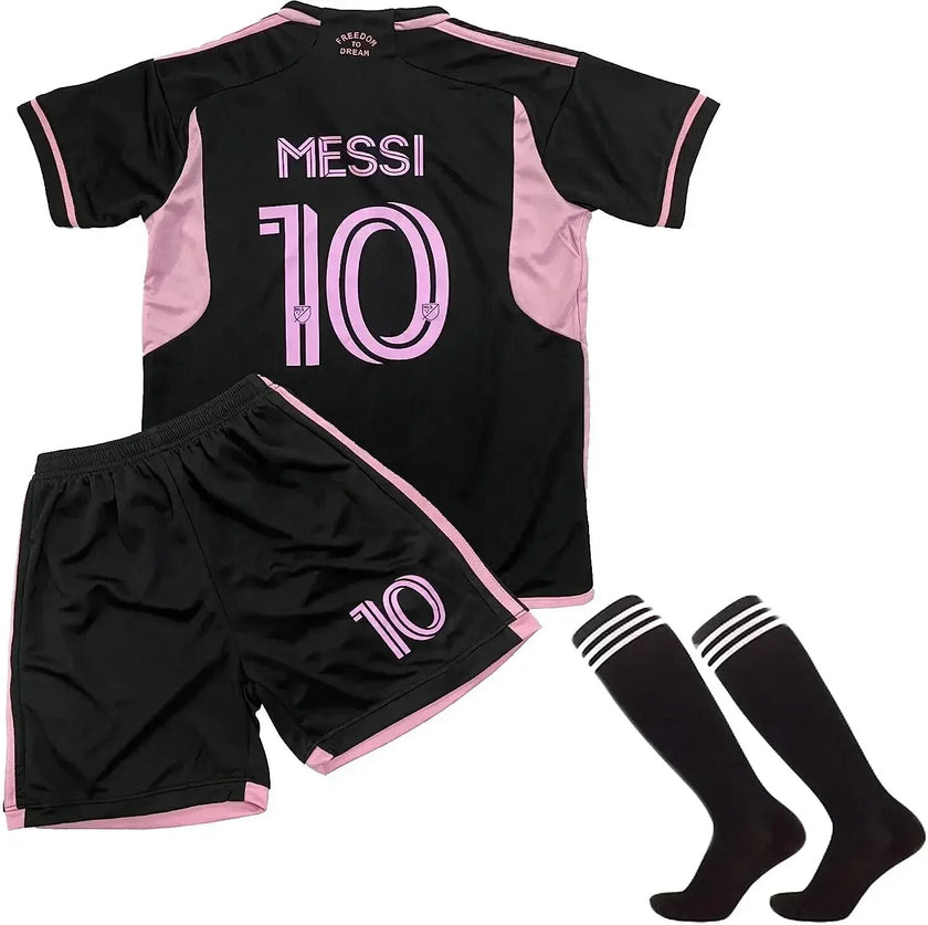 Adult, Kids Soccer Jersey "for" Boys, and Girls Soccer Jersey 10# Messi, #,7 Ronaldo, Soccer Jersey for Kids Football Youth Jerseys 3 Piece - Product upscale 