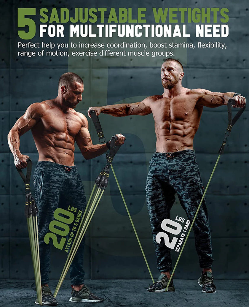 Resistance Band Set 5 Tube Fitness