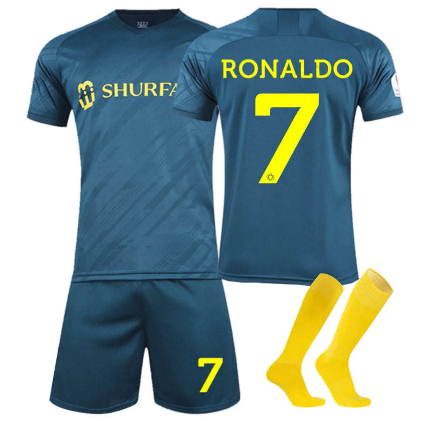 22/23 Al-Nassr FC Away Jerseys Children's Football Training Suit Set