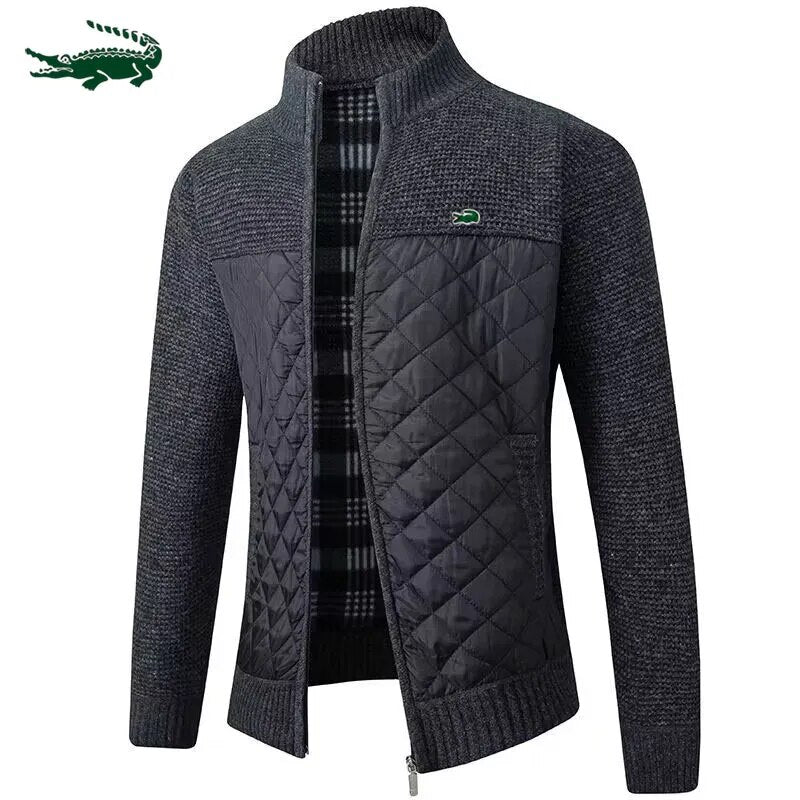 Autumn and Winter Men's Sweater Cardigan Zipper, Thickened Coat Jacket m-4XL