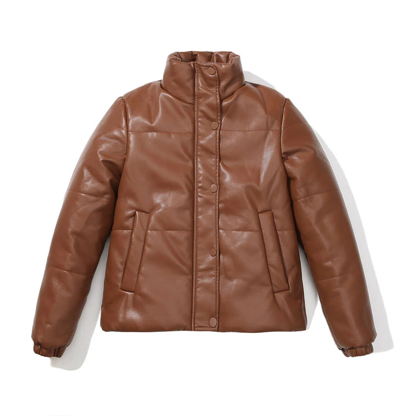 Women Faux Leather Jacket 2023 Autumn Winter Motorcycle Oversize Black Outerwear Casual Pu Basic Thick Warm Jacket Coat - Product upscale 