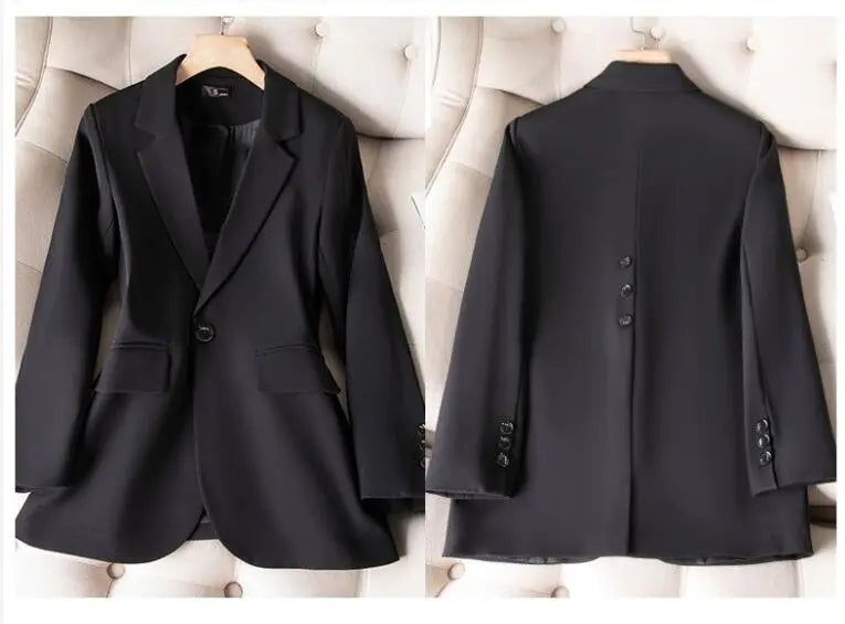 Women Jacket Fashion Double Button Blazer Coat Long Sleeve Female Basic Suit Jacket Outerwear Chic Blazers - Product upscale 