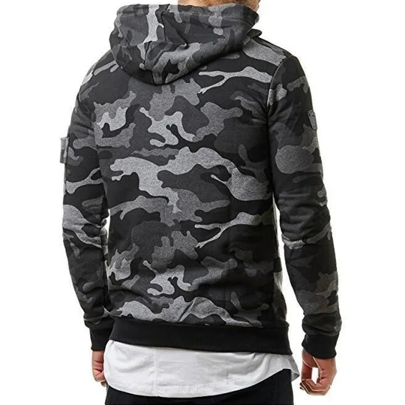 Men's Sportswear Set Two-piece Casual Jogging Warm Breathable Fitness Sportswear Set Military Tactical Hoodie + Trousers - Product upscale 