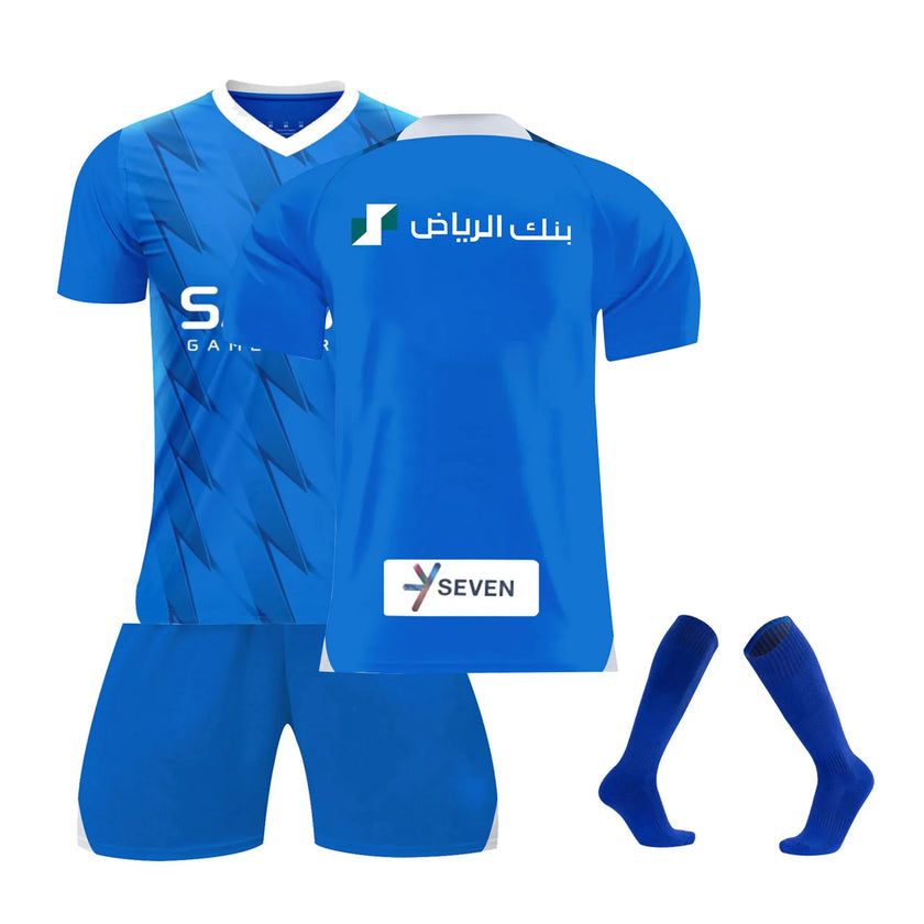 23/24 Riyadh New Moon Home Football Jerseys Shorts Socks Set New Season Shorts Socks Outfits