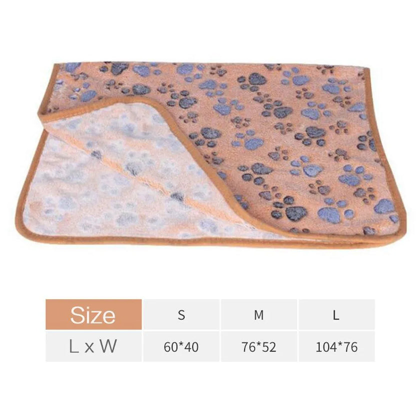 Soft Fluffy High Quality Pet Blanket Cute Cartoon Pattern Pet Mat Warm and Comfortable Blanket for Cat Dogs