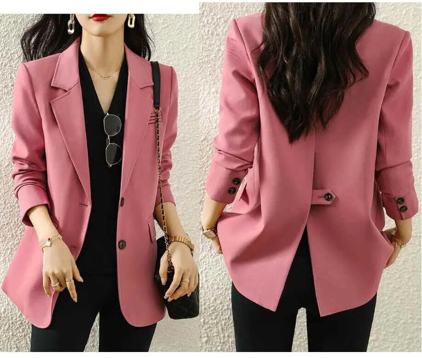 Women Jacket Fashion Double Button Blazer Coat Long Sleeve Female Basic Suit Jacket Outerwear Chic Blazers - Product upscale 