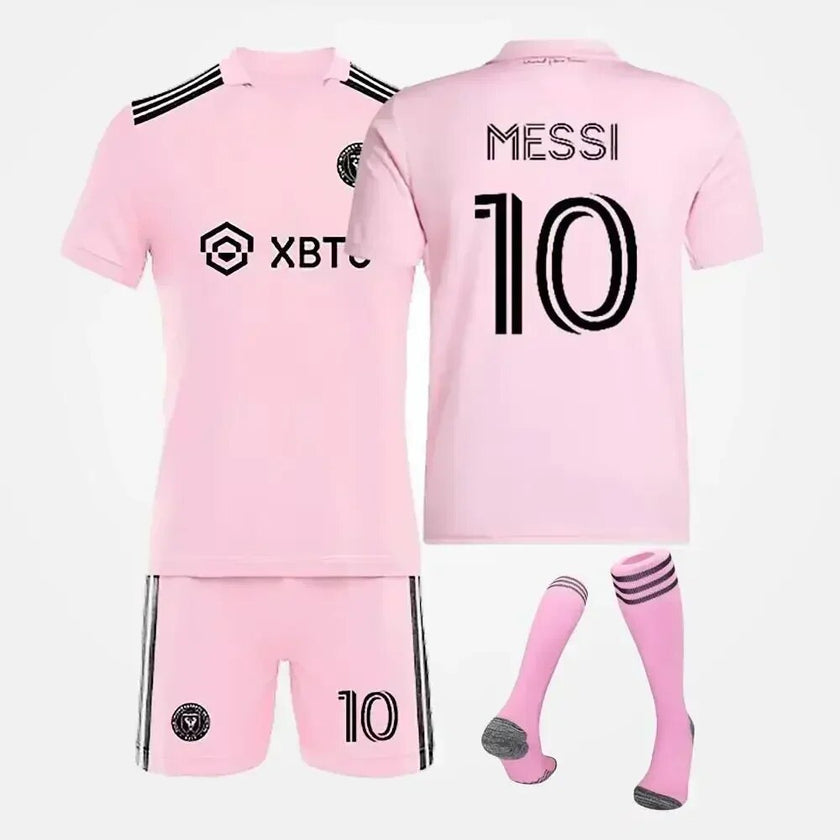 Adult, Kids Soccer Jersey "for" Boys, and Girls Soccer Jersey 10# Messi, #,7 Ronaldo, Soccer Jersey for Kids Football Youth Jerseys 3 Piece - Product upscale 