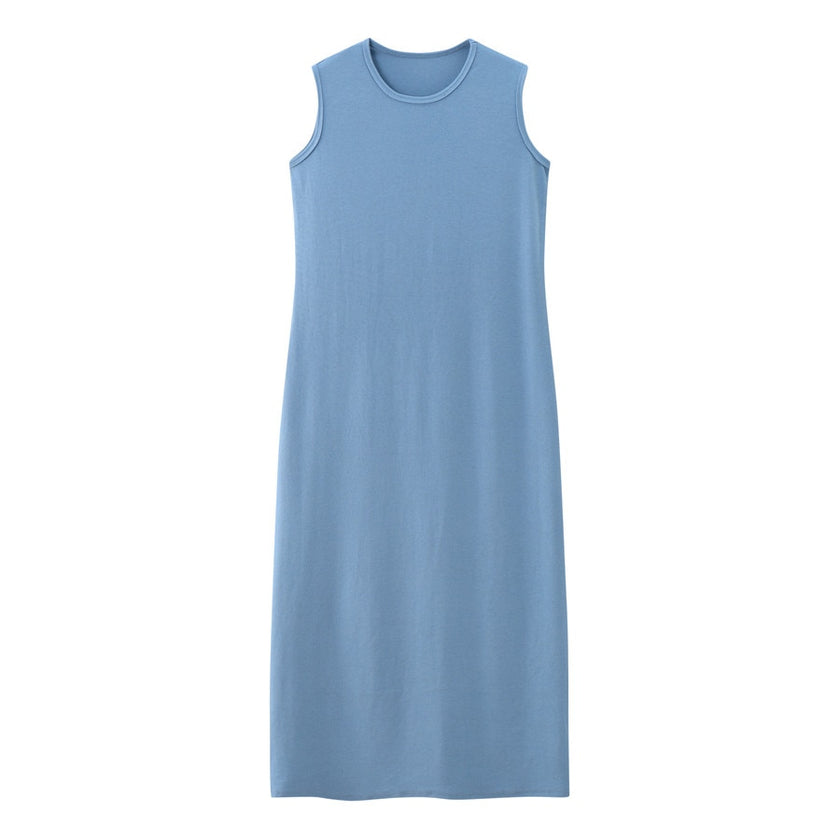 2023 fashion summer woman clothes cardigan and near Ankle Length long dress nature fiber brand  ribbing fabric clothing - Product upscale 