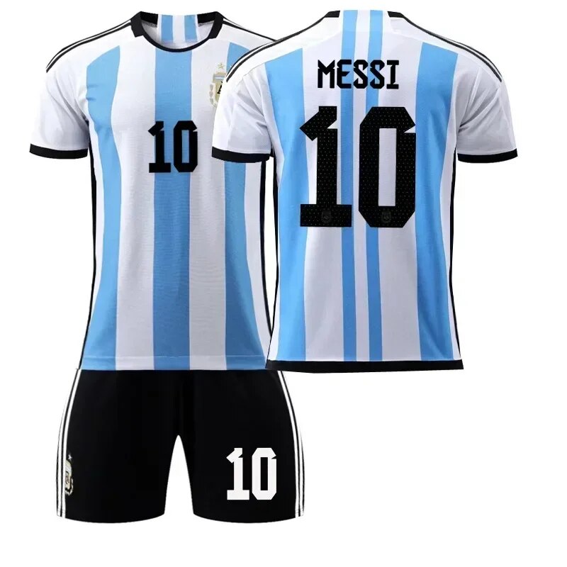 Adult, Kids Soccer Jersey "for" Boys, and Girls Soccer Jersey 10# Messi, #,7 Ronaldo, Soccer Jersey for Kids Football Youth Jerseys 3 Piece - Product upscale 