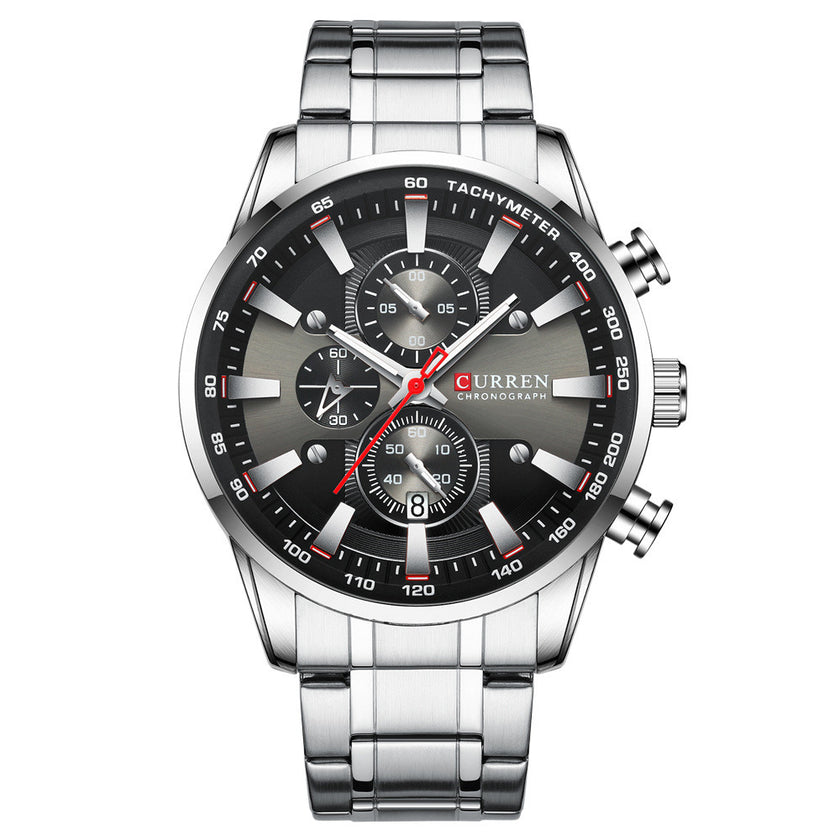Mens Watch Waterproof Quartz Watch Six-Hand - Product upscale 