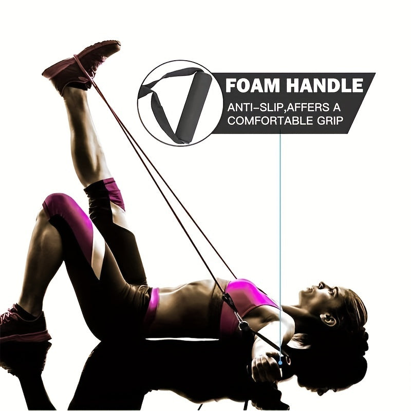 11pcs TPE Resistance Bands Set, Resistance Bands With Door Anchor, Handles, Carry Bag, Legs Ankle Straps, Exercise Bands, Workout Bands, For Home Gym, Fitness, Yoga & Pilates, Suitable For Beginners - Product upscale 